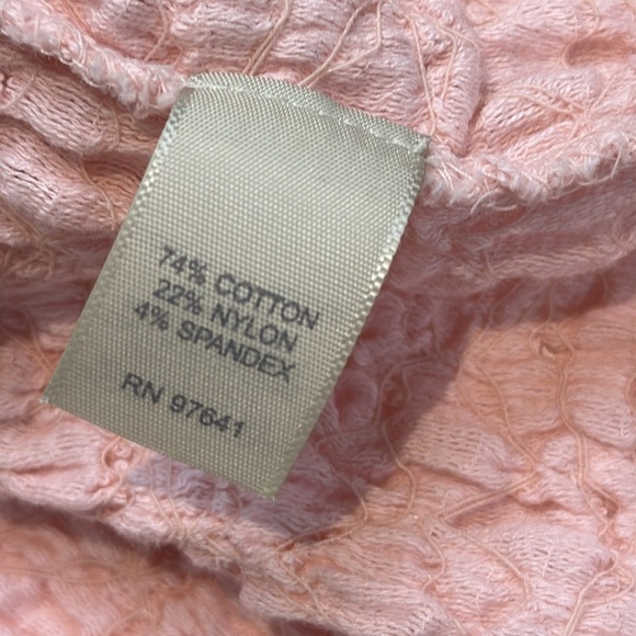 J Jill Womens TShirt Small Pink Peach Solid Scoop Neck Stretch Ruched Cotton - Picture 7 of 7